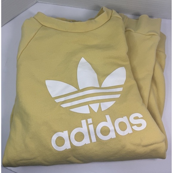 adidas Other - Adidas Mens Original Trefoil Lightweight Crewneck Sweatshirt Yellow Mens Small